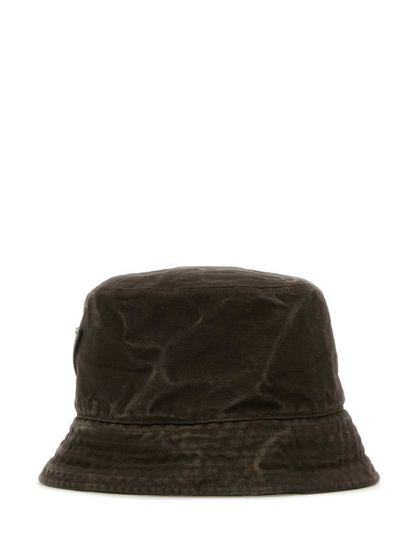 Triangle Logo Patch Cotton Bucket Hat