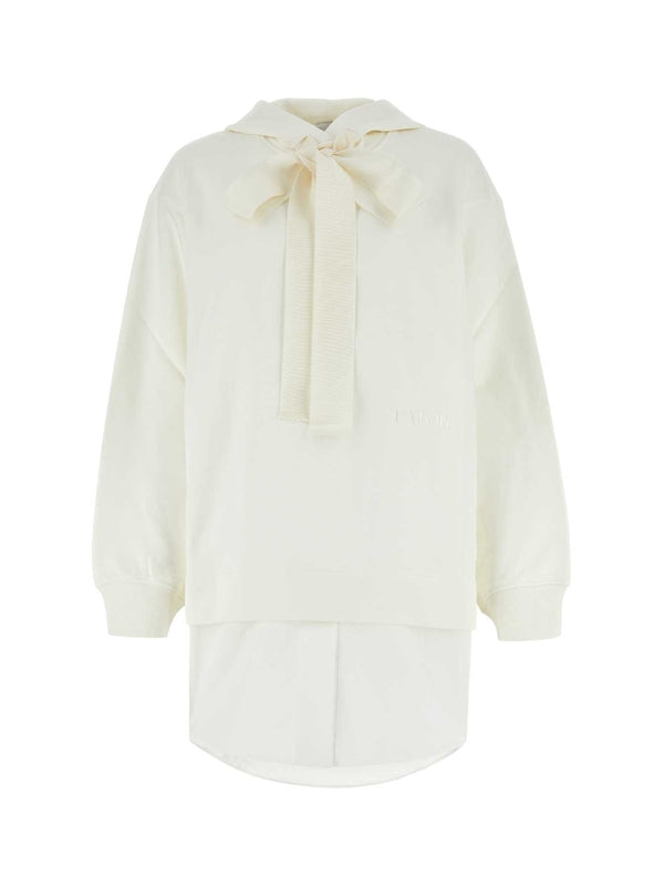 Layered Drawstring Hood