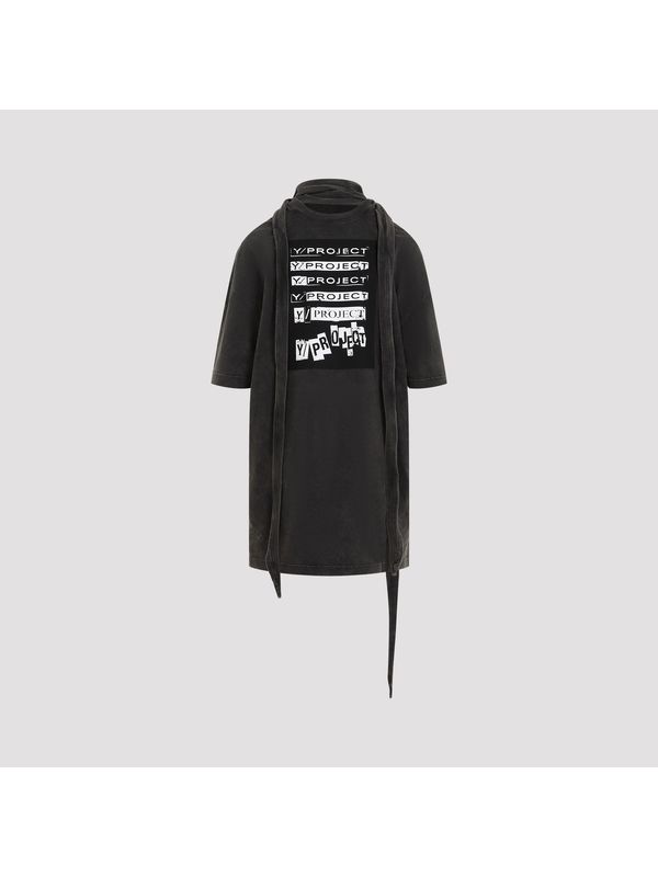 Y/PROJECT - Scarf Neck Cotton Short-sleeve T-shirt - Jente