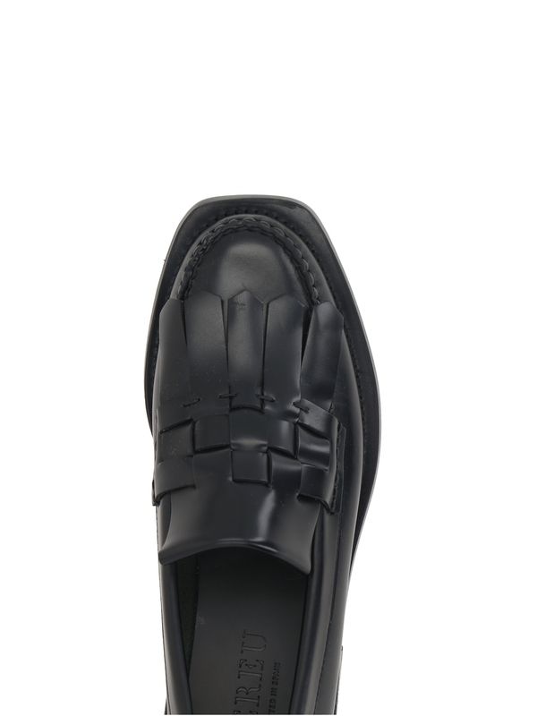 Tassel Accent Leather Loafers
