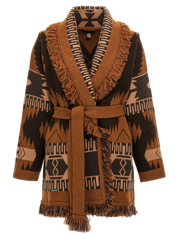 Icon Jacquard
  Fringe Cardigan