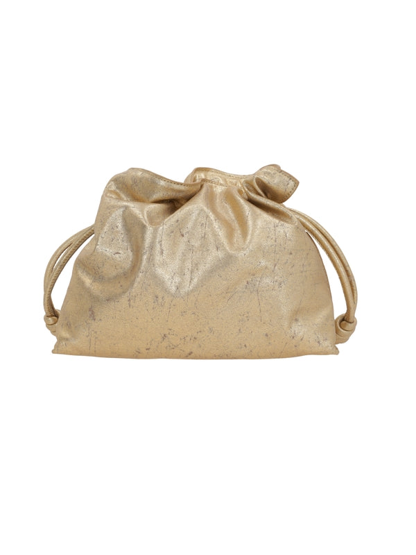 Flamenco Metallic Leather Clutch