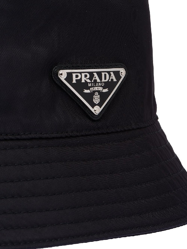 Triangle Logo Nylon Bucket Hat