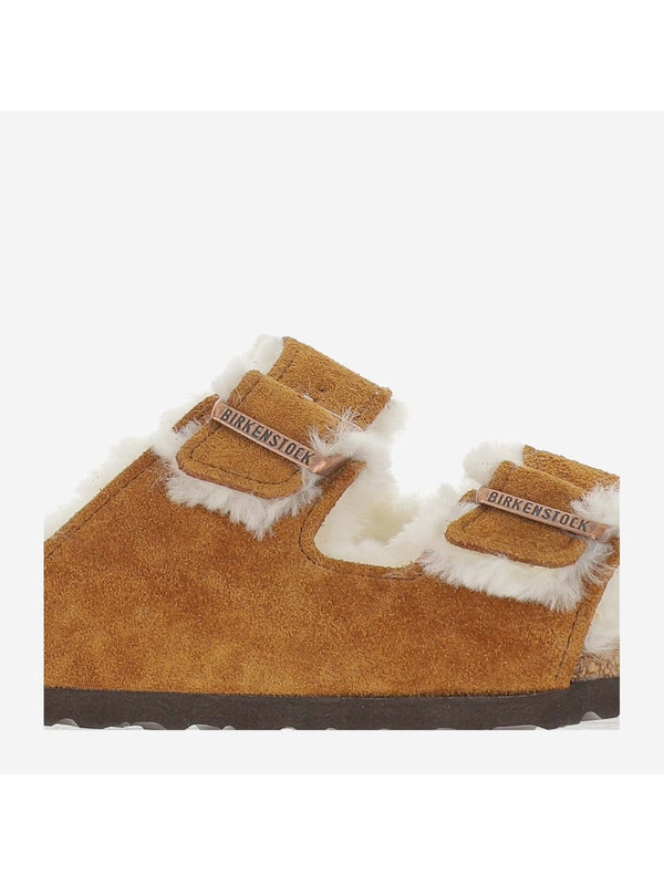 Arizona Shearling Suede Leather Sandals