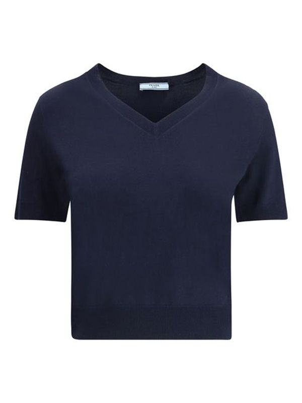 Back Logo Label Wool Knit