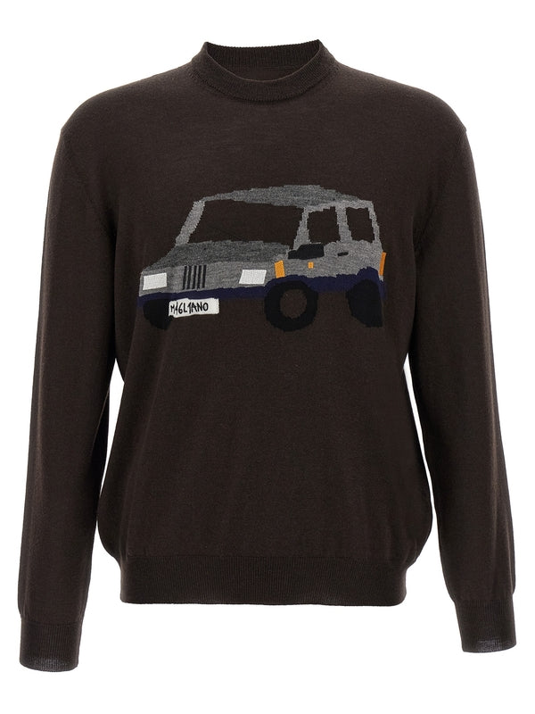 Mariano Pandino Brown Wool Knit