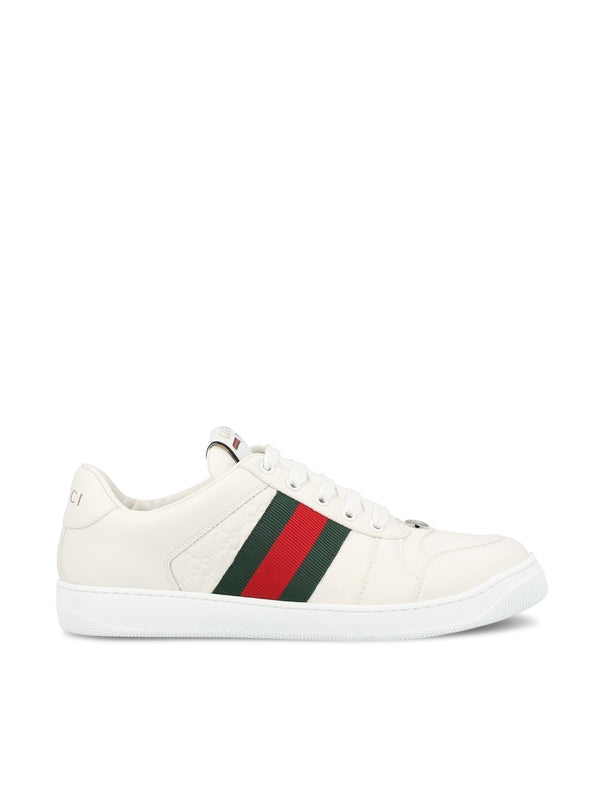 GUCCI - Screener Web Leather Sneakers - Jente