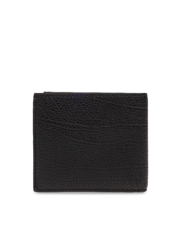 B Cut Leather Bifold Wallet