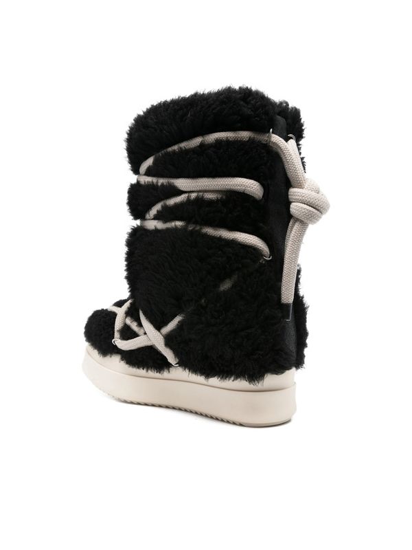 Rick Owens Black Lace-Up Boots