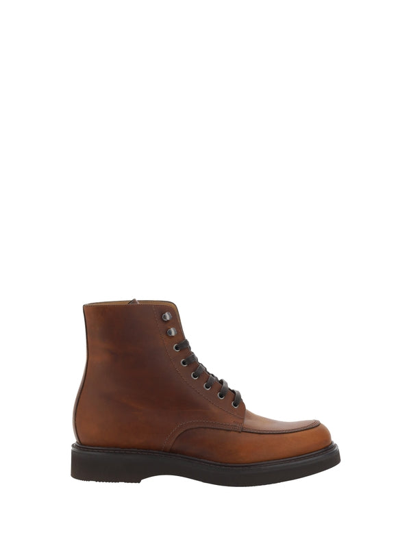 Calfskin Lace-Up Boots