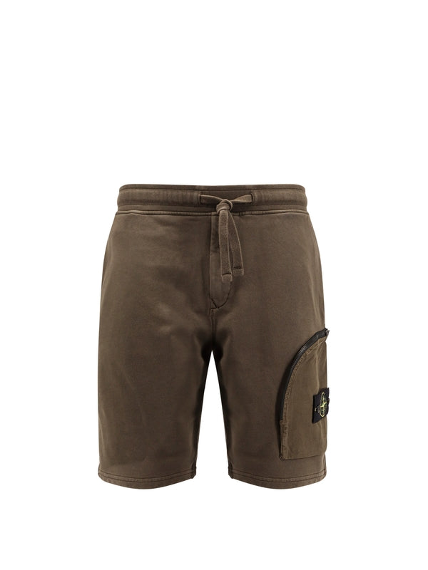 Wappen Patch Cotton Bermuda Shorts