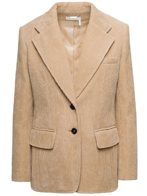 Beige Corduroy Single
  Jacket