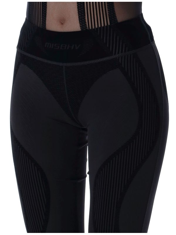 Flock Mesh Flare Leggings