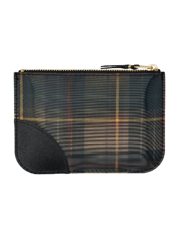 Lenticular Check Zipper Coin Wallet