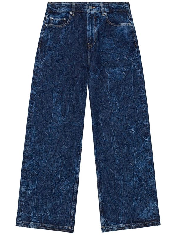 Cotton Blend
  Crinkle Denim Pants