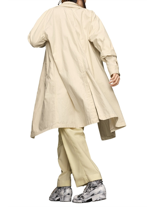 Back Stitch Layered Trench Coat