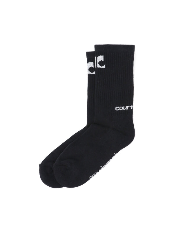 Logo Rib Cotton Socks