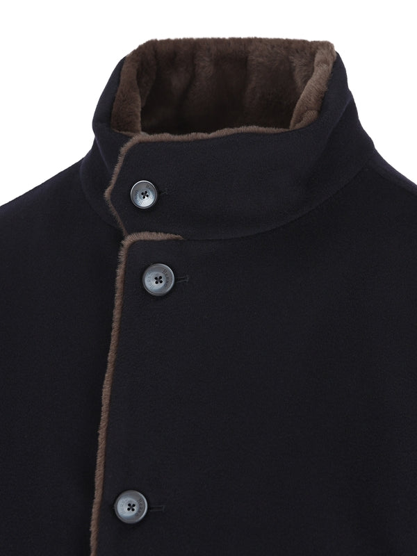 Wool Cashmere High Neck Coat