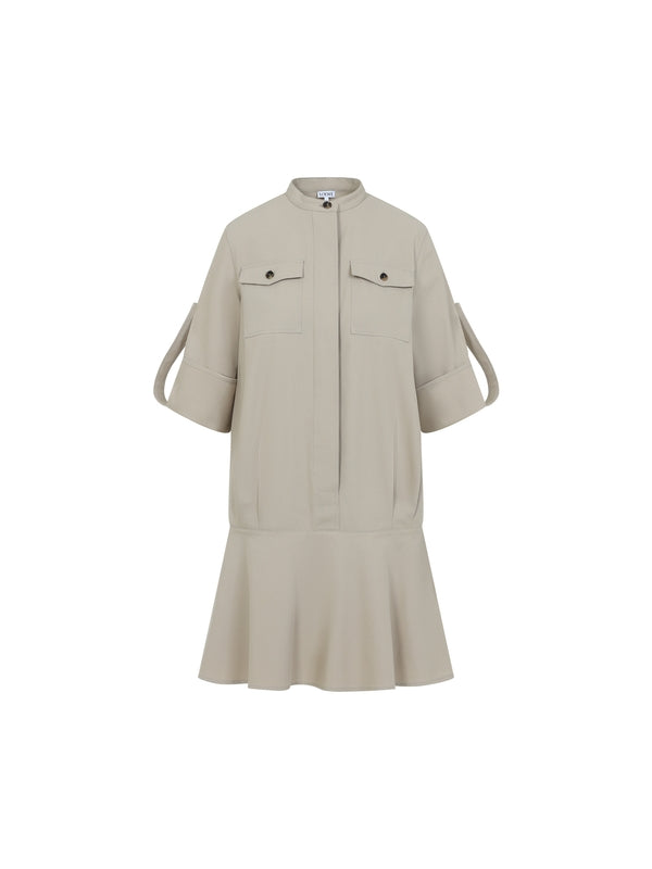 Pocket Detail Flare Mini Dress