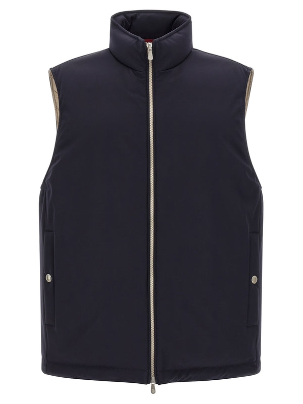 Brunello Cucinelli Navy Vests
