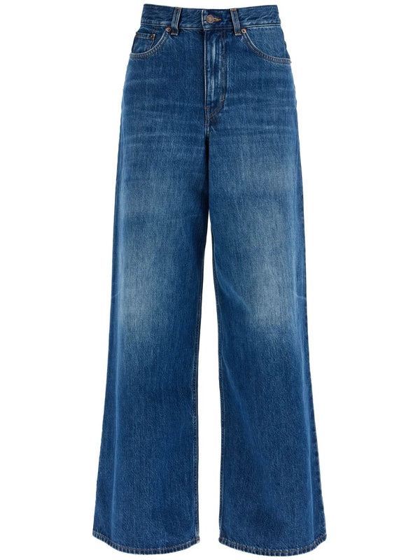 Chloe - Back Logo Patch Wide Denim
  Pants - Jente