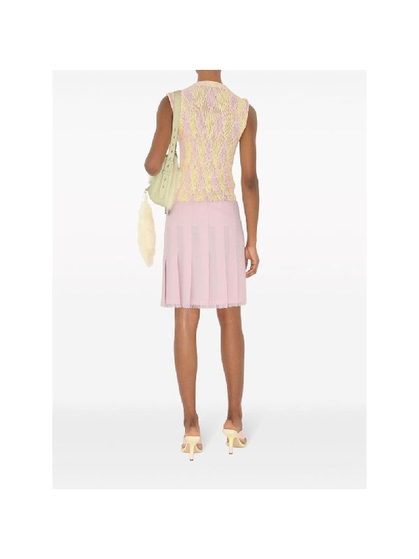 Argyle Cotton Silk Sleeveless
  Knit