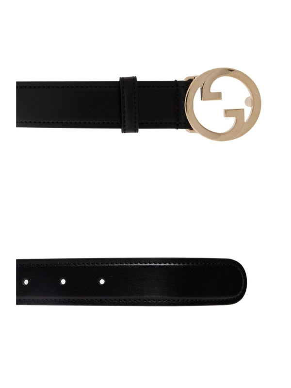 Blondie Logo Metal Buckle
  Leather Belt