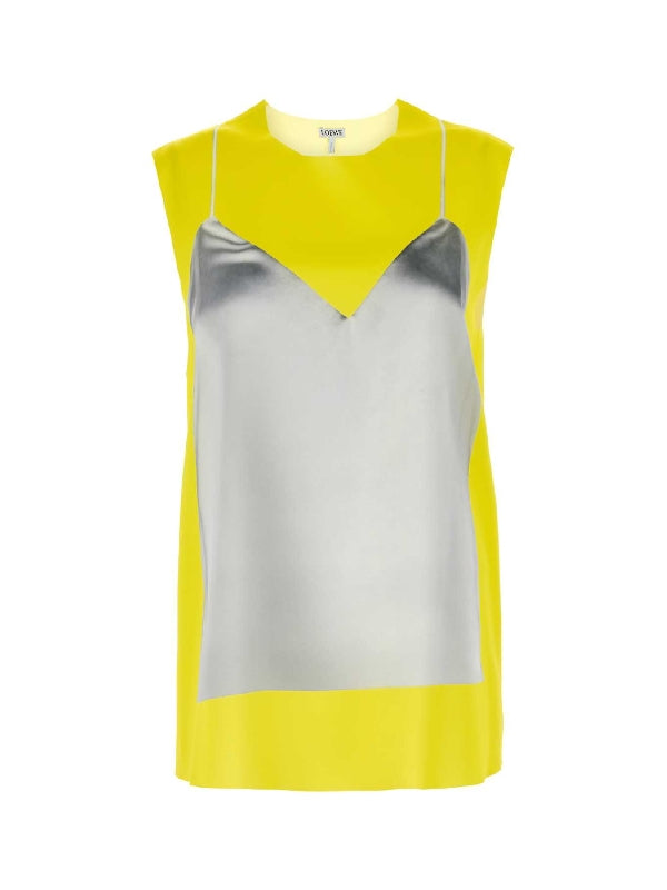 Tronfuyu Satin Sleeveless Top