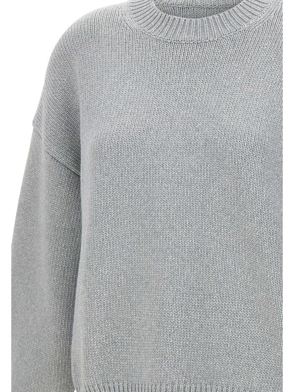 Crewneck Cotton Blend Knit