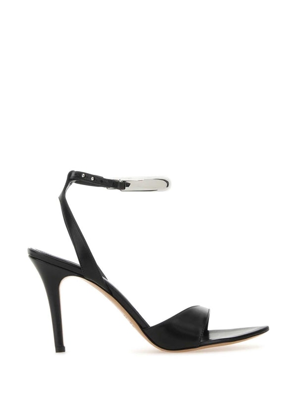 Yluan Strap Detail Leather Sandal Heels