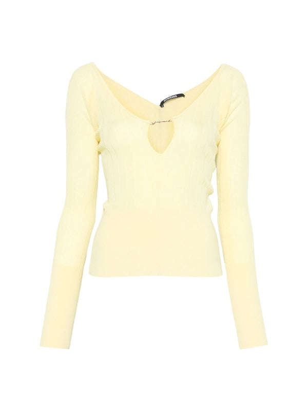 Pralu Metal Logo Ribbed Knit