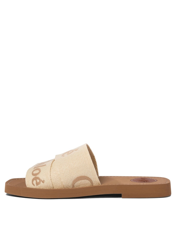 Woody Logo Band Flat Sandals