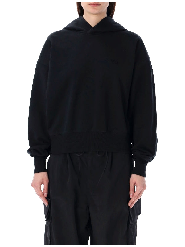 Y-3 - Logo Detail Cotton Blend Hoodie - Jente