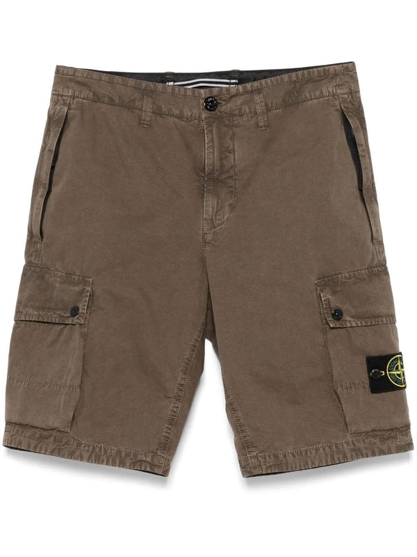 Wappen Patch Cotton Cargo Bermuda Shorts