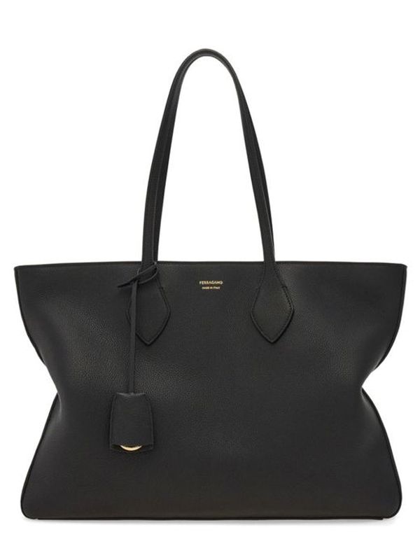Logo Leather Tote Bag