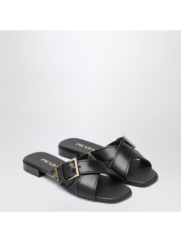 Prada Black Slides