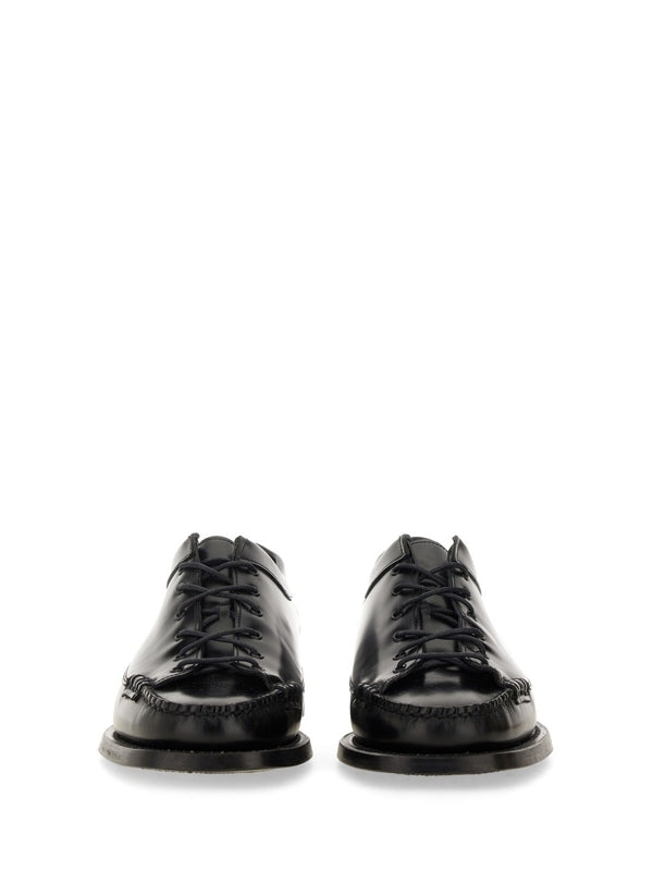 Black Calfskin Lace-Up Shoes