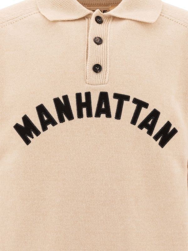 Logo Detail Wool Polo Shirt