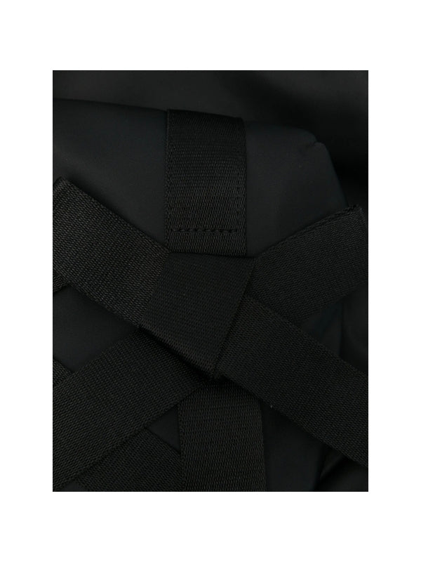 Bow detail black backpack