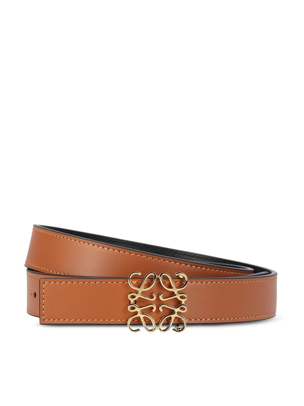 Anagram Buckle Reversible Leather Belt