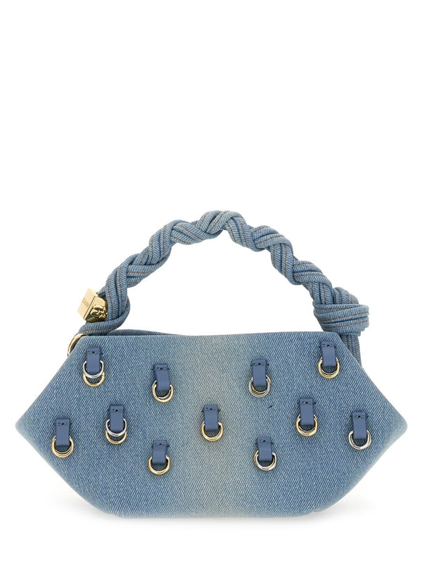 Bou Charm Embellished Denim Tote Bag