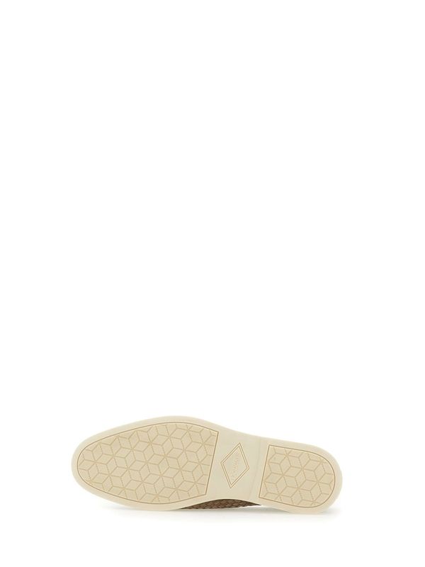 Woven Leather Slip-On Loafers