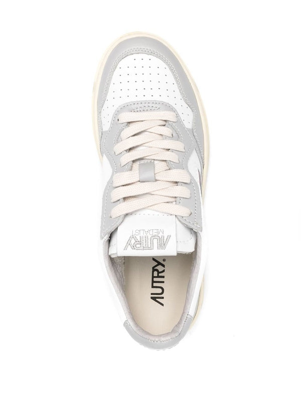 Autry White Grey Low Top Sneakers