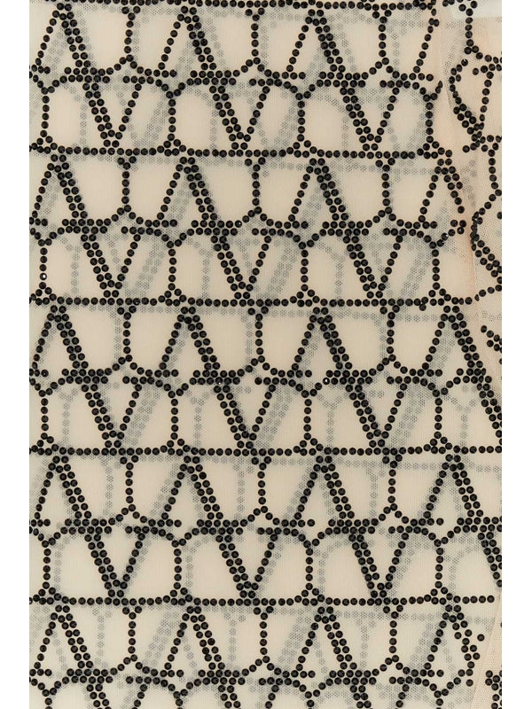 Allover V Logo Stockings