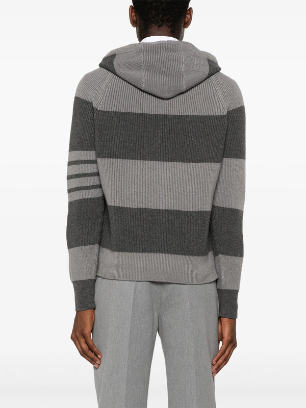 4-Bar Stripe Cashmere Knit Hood