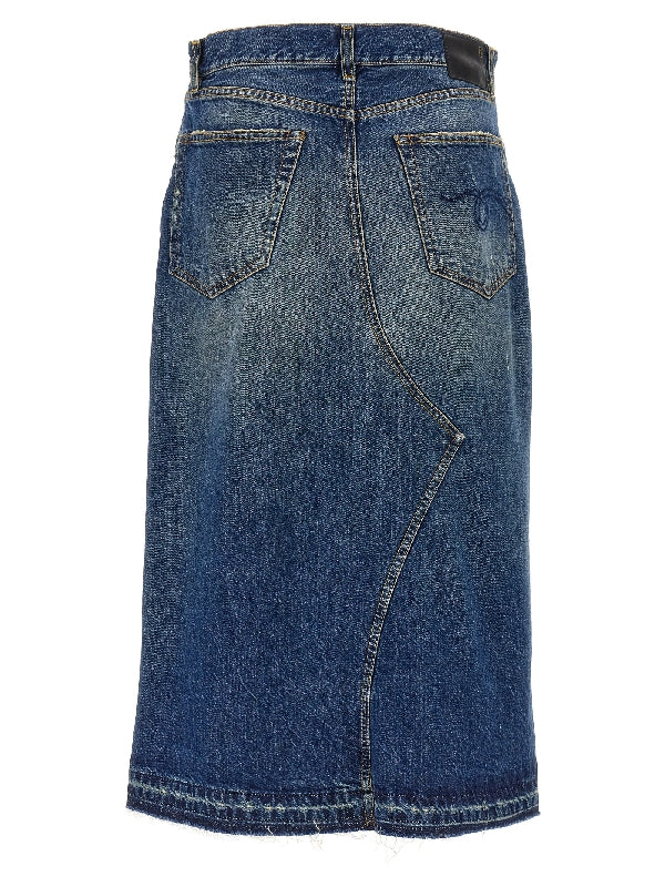 Jesse Denim Midi Skirt