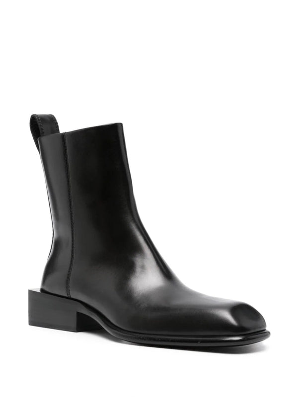 Throttle Leather Ankle Boots