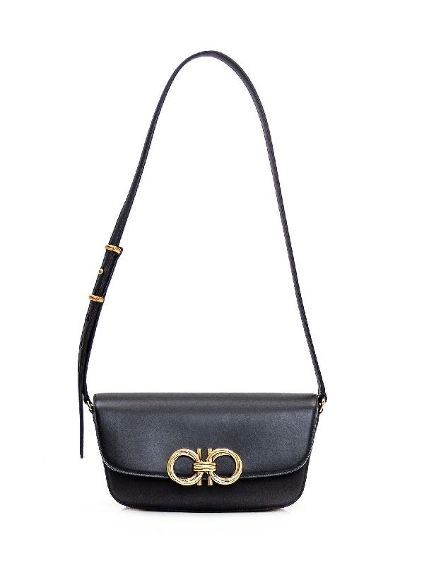 Trapezio Gancini Buckle Crossbody Bag