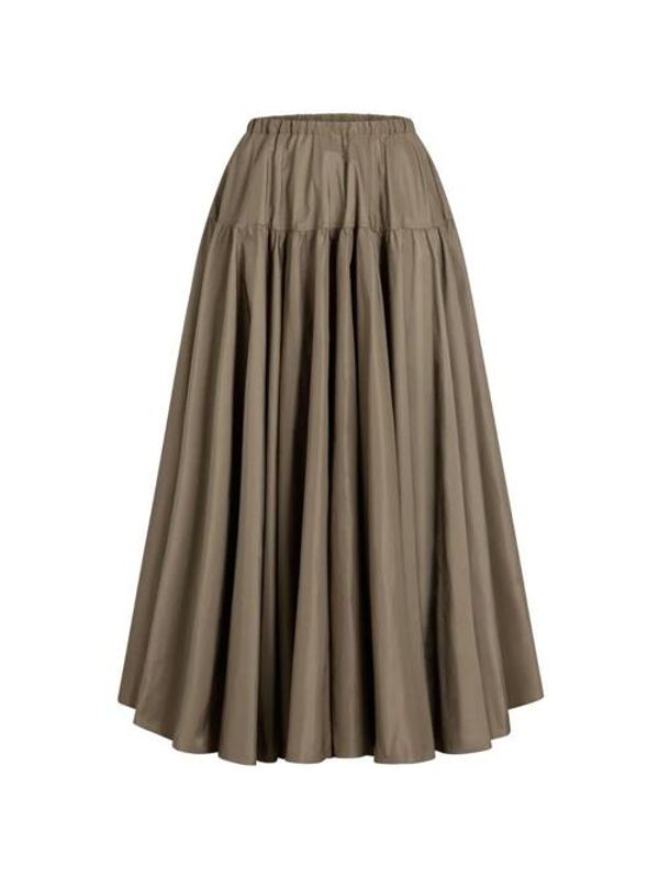 Flare Banding Midi Skirt