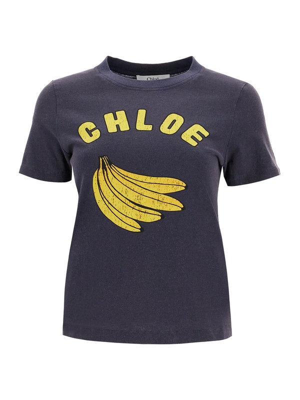 "baby fit t-shirt with banana print Half Sleeve